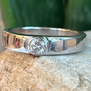 18 karat gold, and diamond band